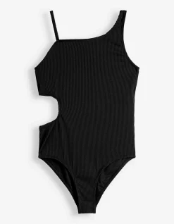 Badeanzug - Cut-Outs - schwarz