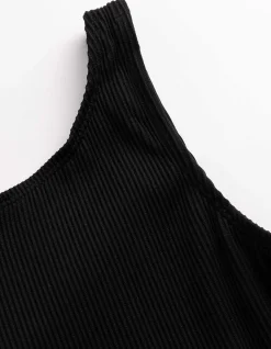 Badeanzug - Cut-Outs - schwarz