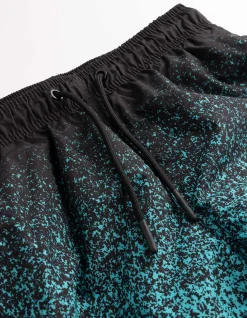 Badehose - Allover-Print - schwarz