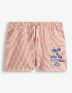 Badehose - Seersucker - orange