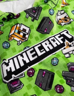 Badeponcho - Minecraft - weiß
