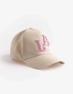 Basecap - Frottee-Applikation - beige