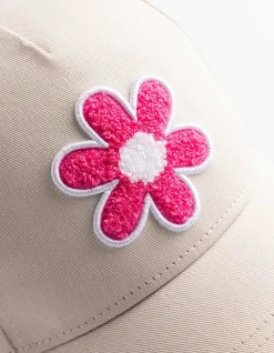 Basecap - Frottee-Applikation - beige