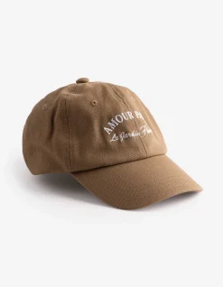 Basecap - Schriftzug - braun