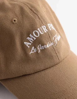 Basecap - Schriftzug - braun