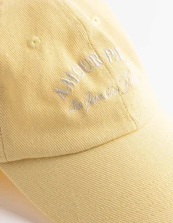 Basecap - Schriftzug - hellgelb