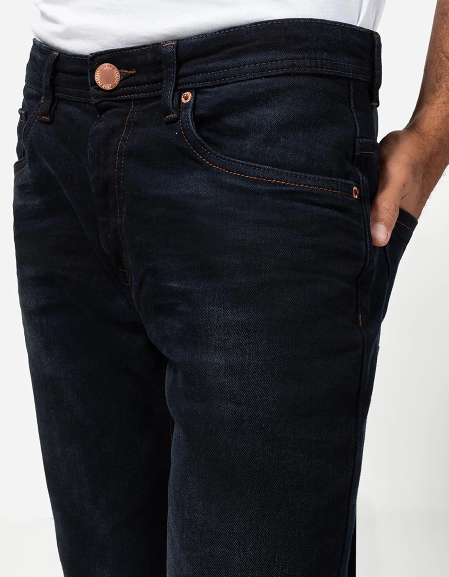 Basic Jeans - Straight Fit - dunkelblau