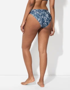 Bikinislip - Allover-Print - blau