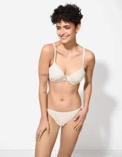 Bikinitop - Lurex - weiß