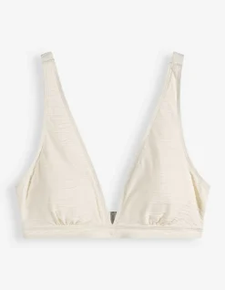 Bikinitop - Strukturiertes Material - beige