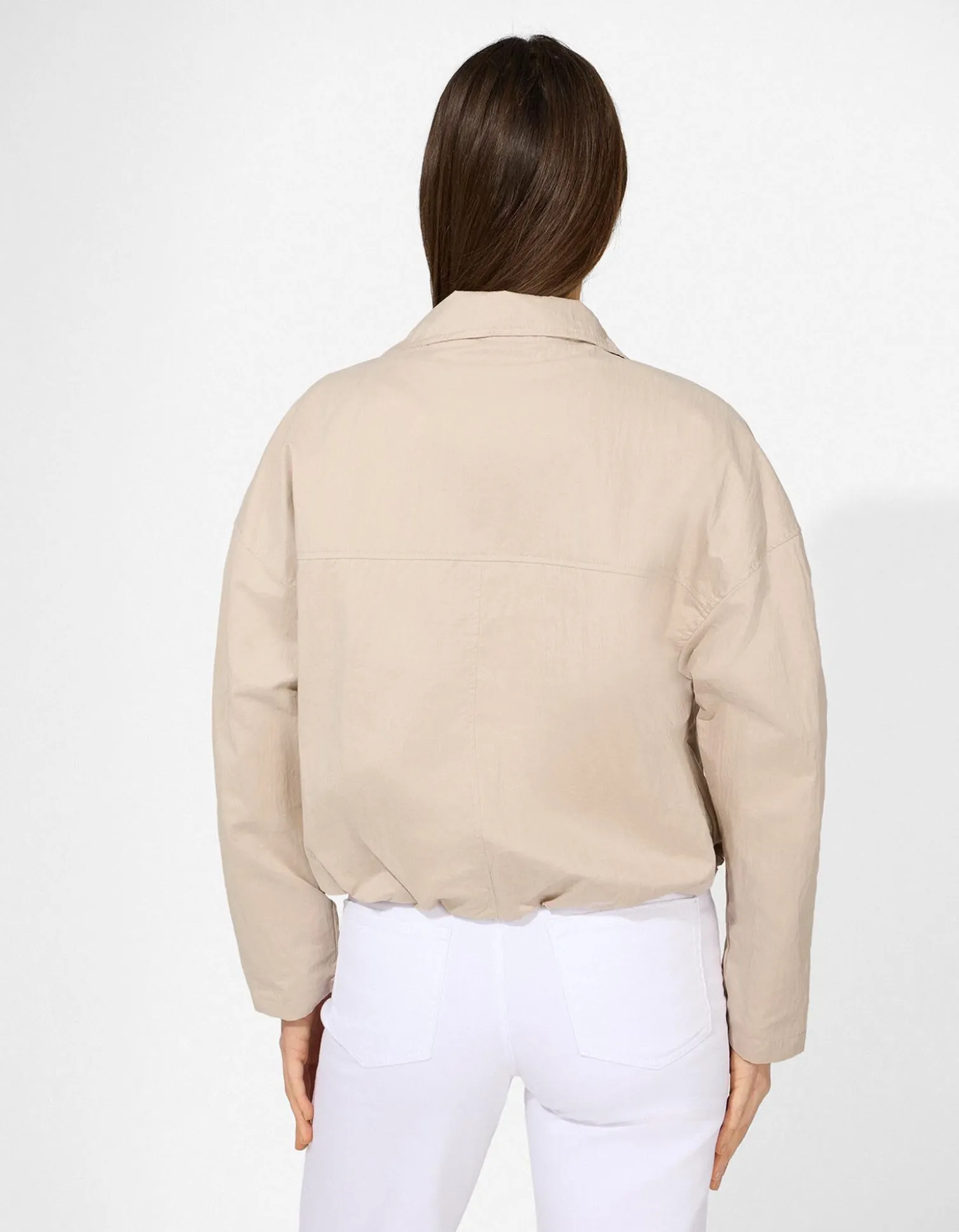 Blouson - Weiches Material - beige