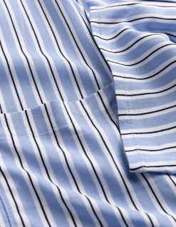 Bluse - Allover-Muster - hellblau