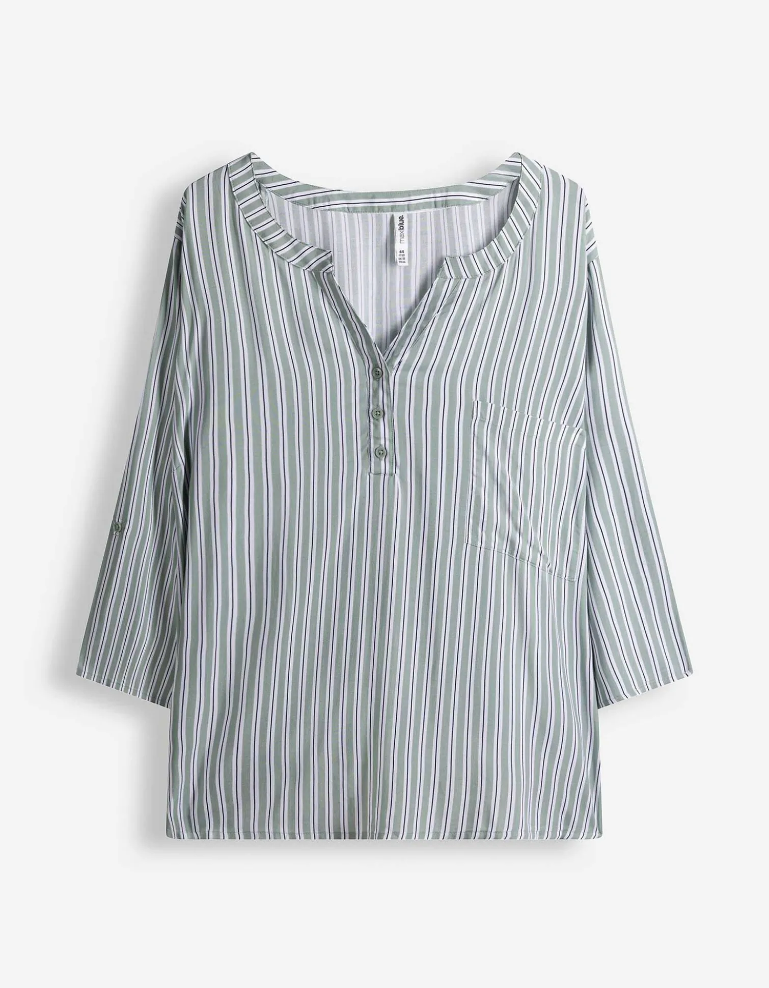 Bluse - Allover-Muster - türkis