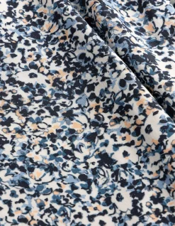 Bluse - Allover-Print - blau