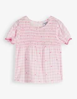Bluse - Allover-Print - weiß