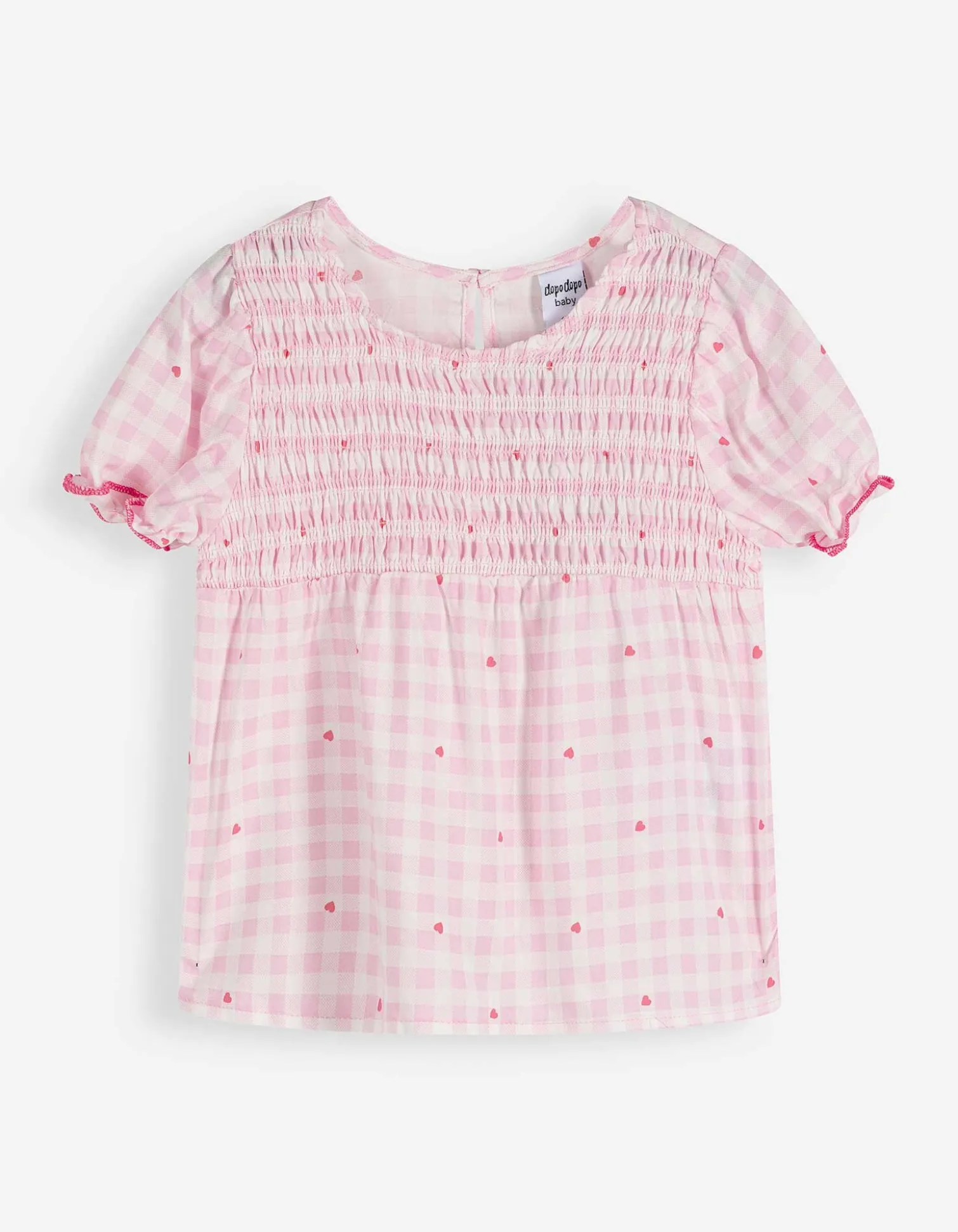 Bluse - Allover-Print - weiß