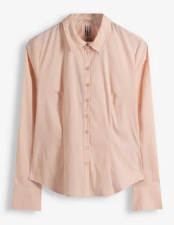 Bluse - Baumwoll-Mix - rosa