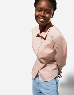 Bluse - Baumwoll-Mix - rosa