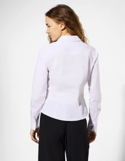 Bluse - Baumwoll-Mix - weiß