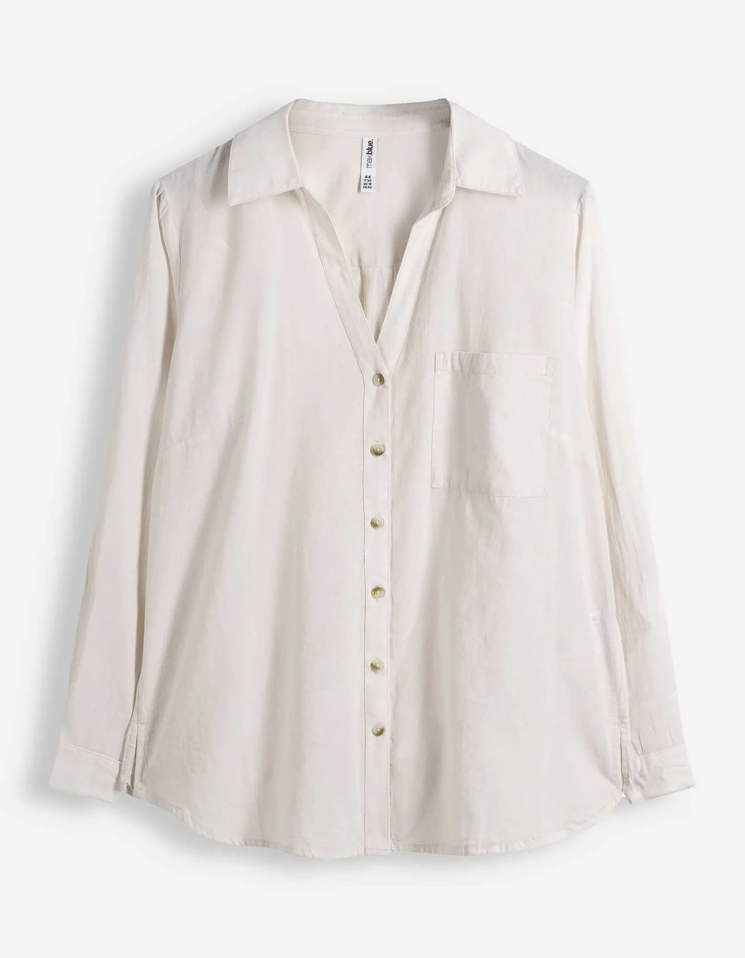 Bluse - Brusttasche - Beige