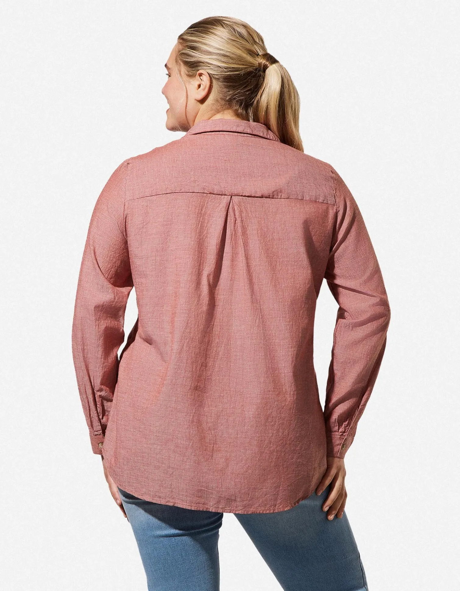 Bluse - Brusttasche - dunkelrot