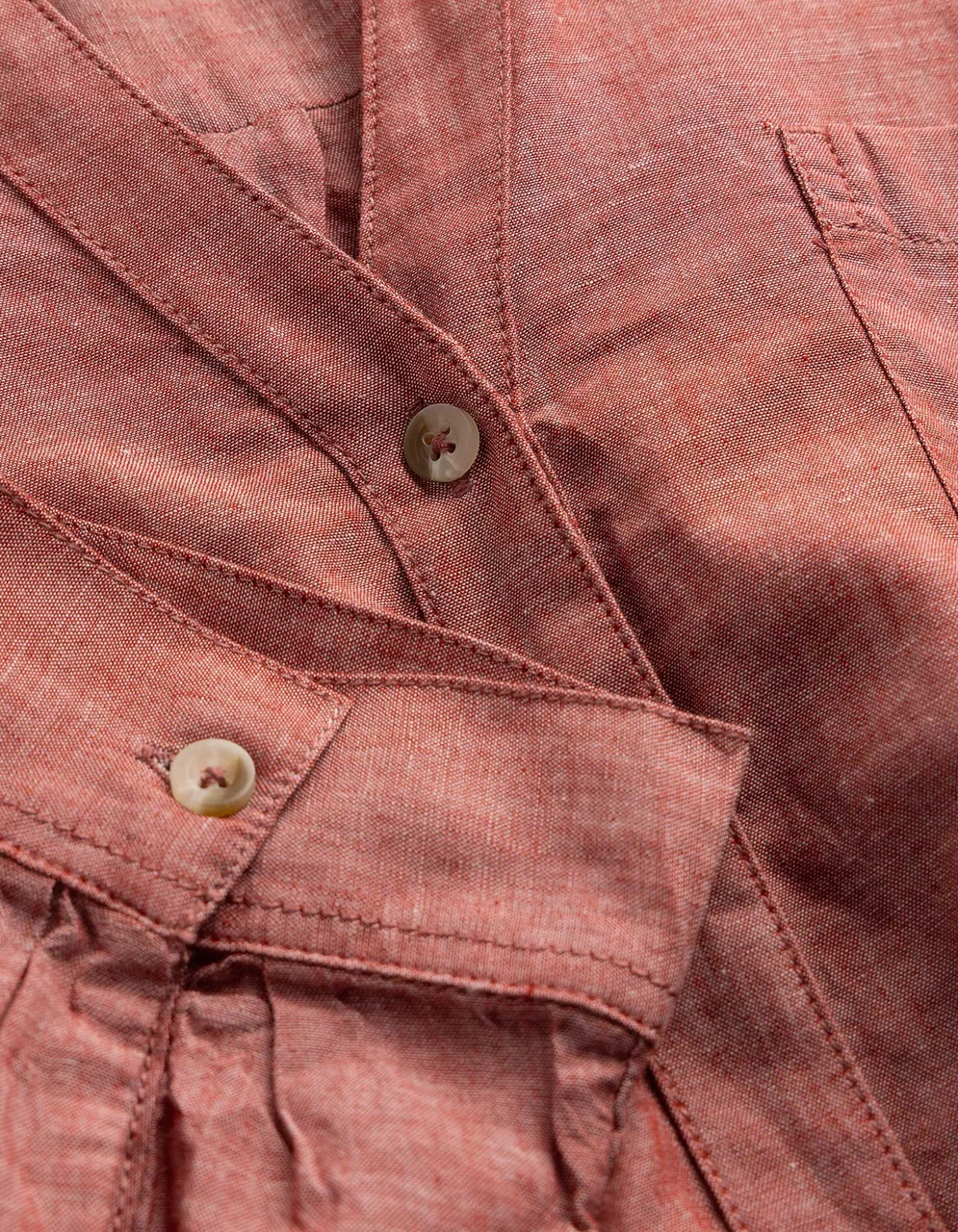 Bluse - Brusttasche - dunkelrot