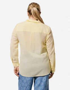 Bluse - Brusttasche - gelb