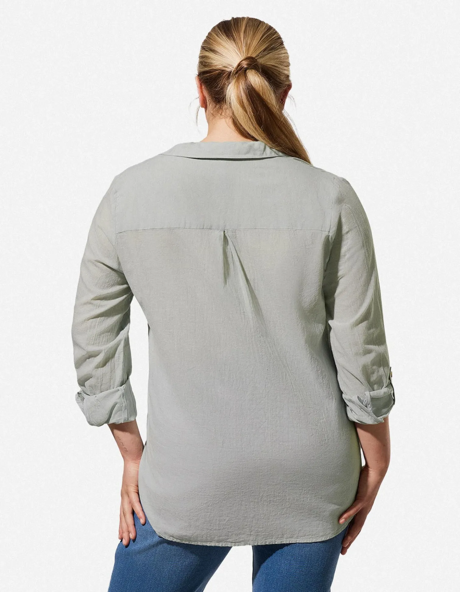 Bluse - Brusttasche - grün