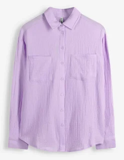 Bluse - einfarbig - lila