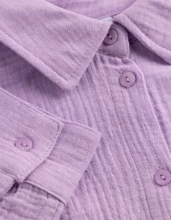 Bluse - einfarbig - lila