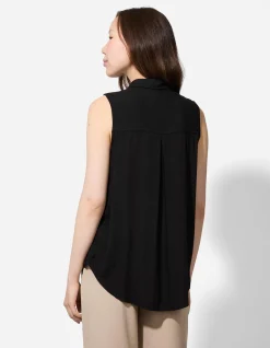 Bluse - einfarbig - schwarz