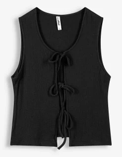 Bluse - einfarbig - schwarz