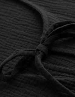 Bluse - einfarbig - schwarz