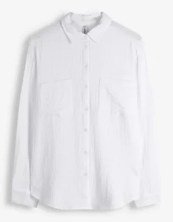 Bluse - einfarbig - weiß