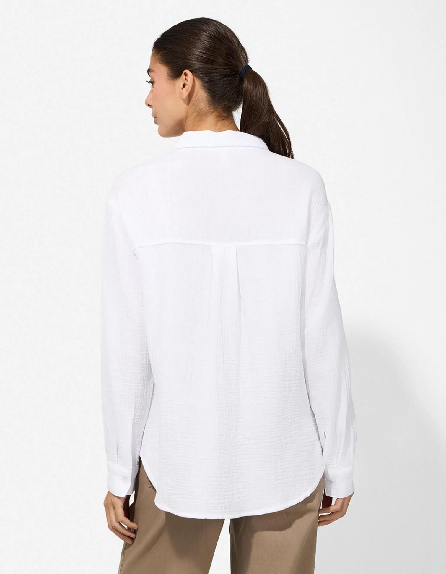 Bluse - einfarbig - weiß