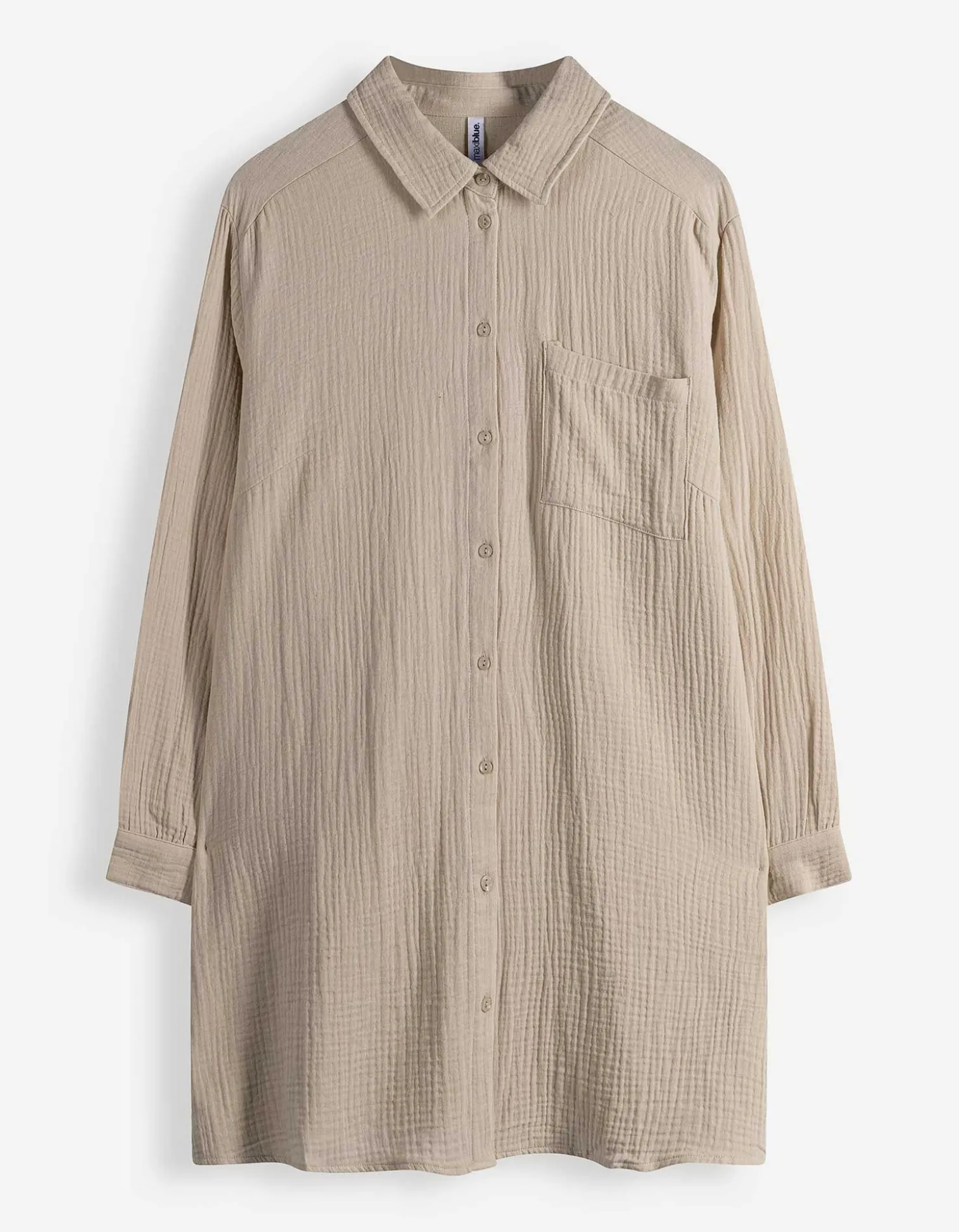 Bluse - Musselin - beige
