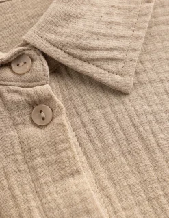 Bluse - Musselin - beige