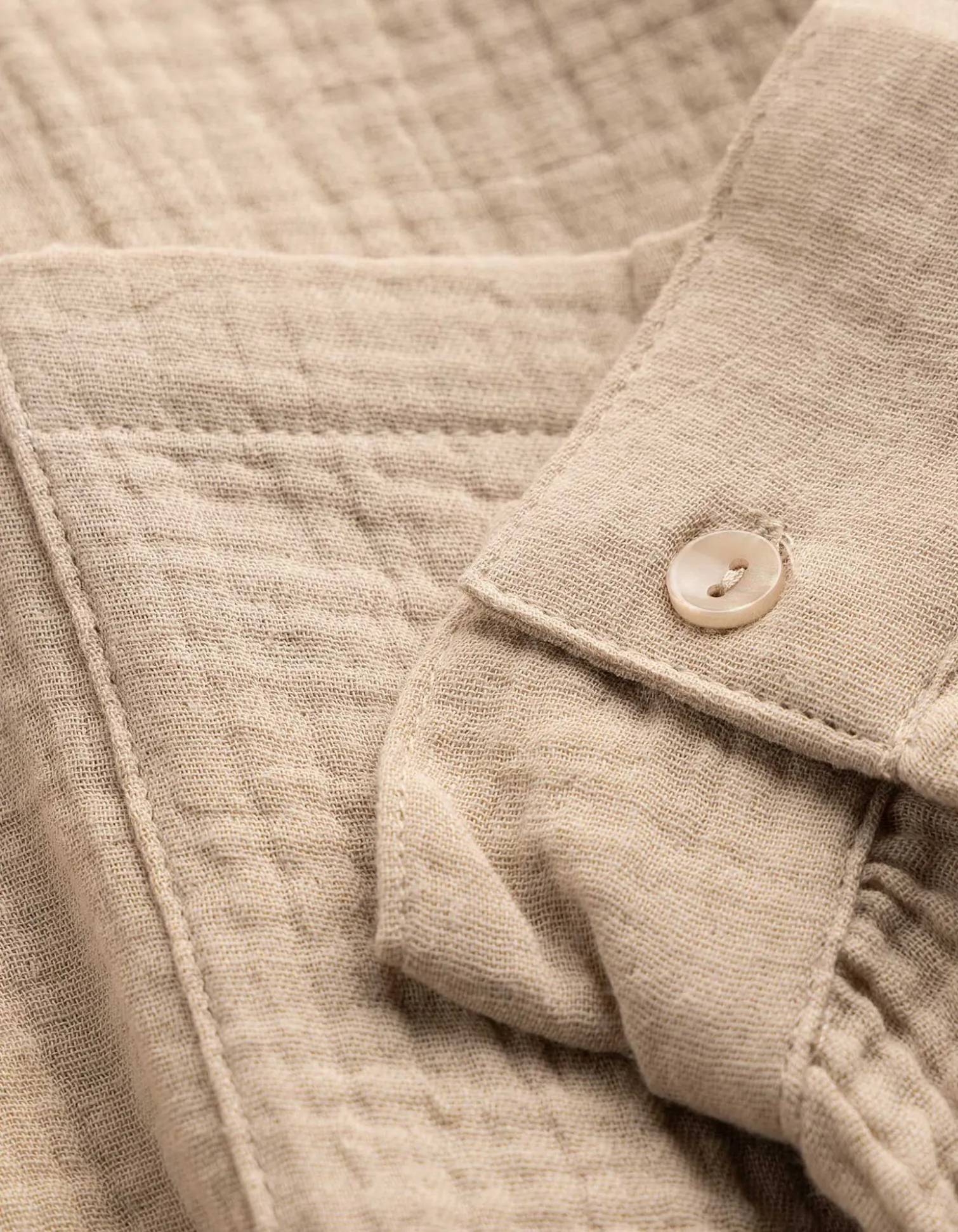Bluse - Musselin - beige