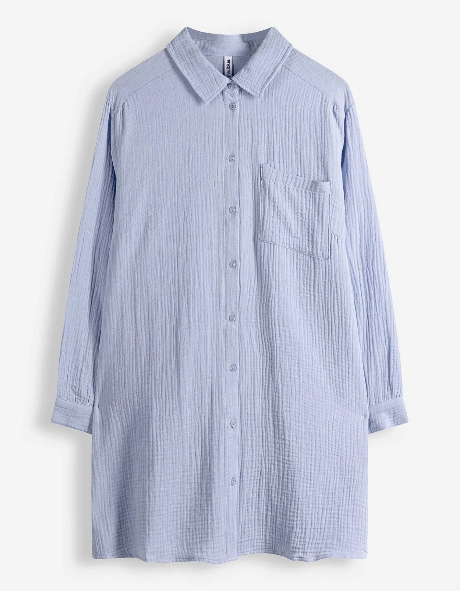 Bluse - Musselin - hellblau