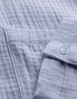 Bluse - Musselin - hellblau