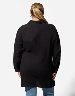 Bluse - Musselin - schwarz