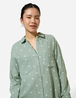 Bluse - Musselin - türkis