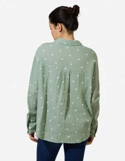 Bluse - Musselin - türkis