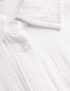 Bluse - Musselin - weiß