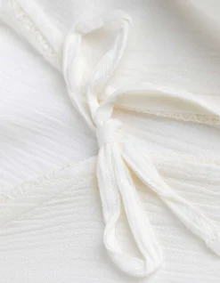Bluse - Spitzenbesatz - weiß
