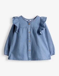 Bluse - Tencel - hellblau