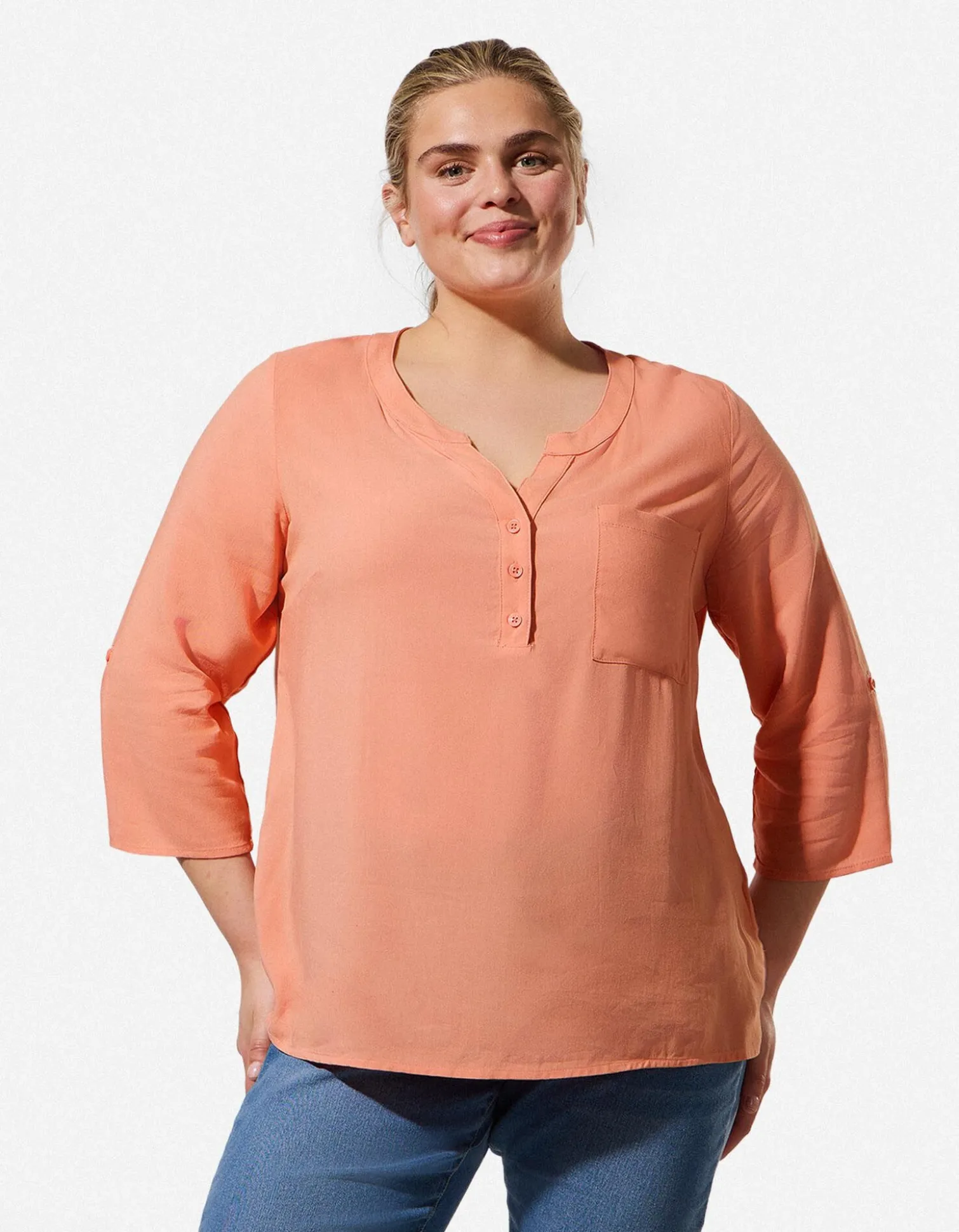 Bluse - Viskose - orange