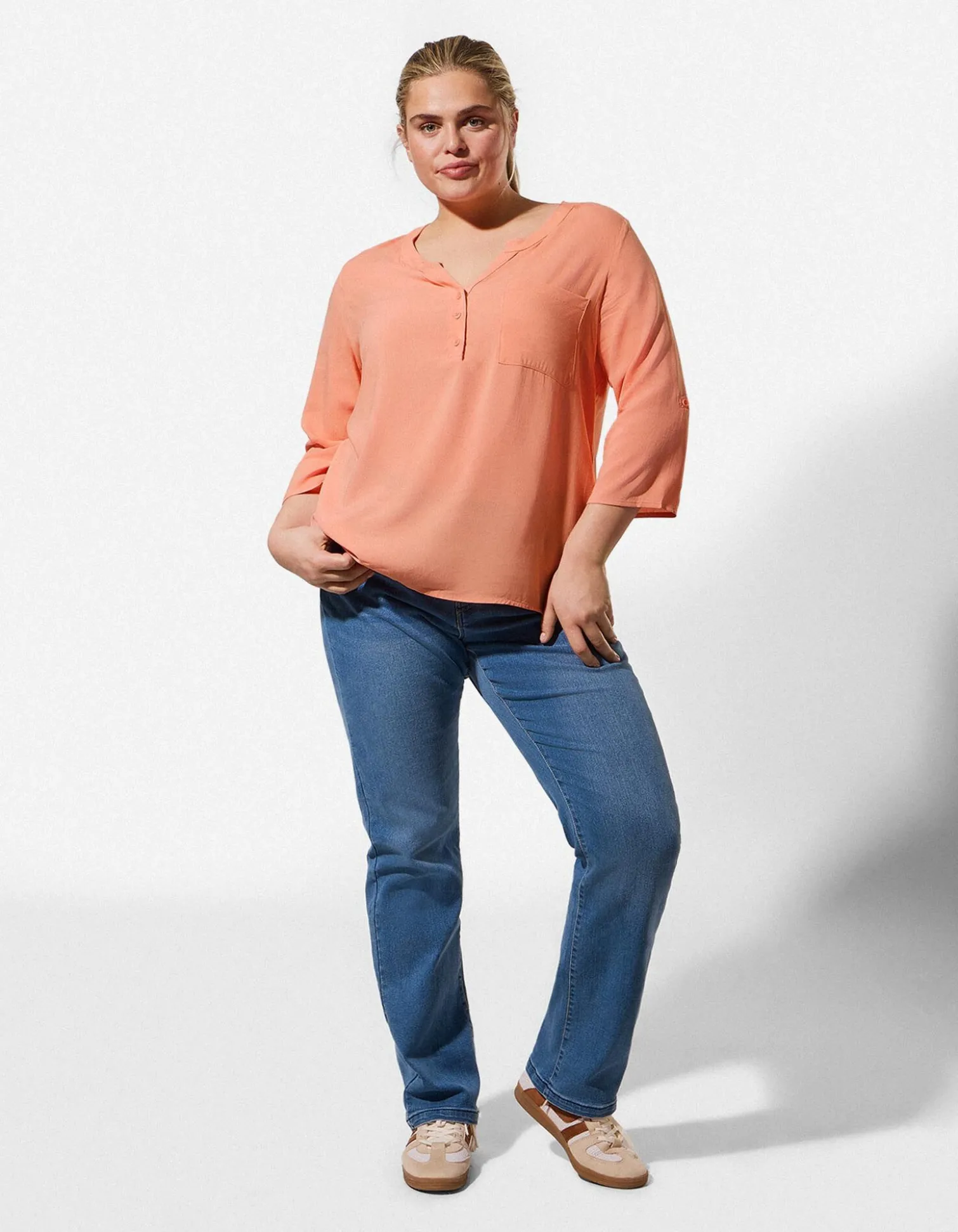 Bluse - Viskose - orange