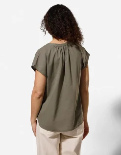 Blusenshirt - einfarbig - grün