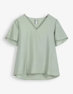 Blusenshirt - einfarbig - türkis